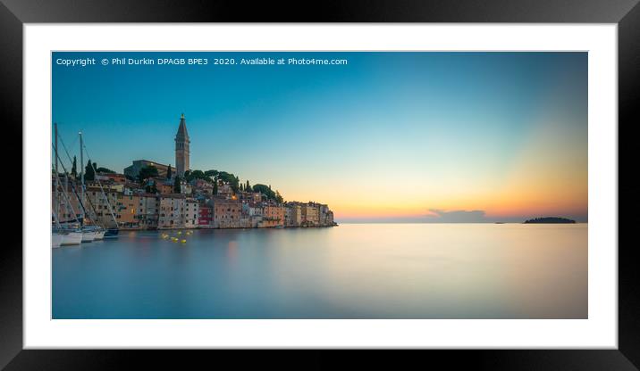 Rovinj Croatia Sunset Framed Mounted Print by Phil Durkin DPAGB BPE4