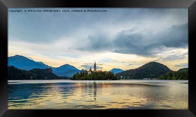 Lake Bled Reflections - Slovenia Framed Print by Phil Durkin DPAGB BPE4