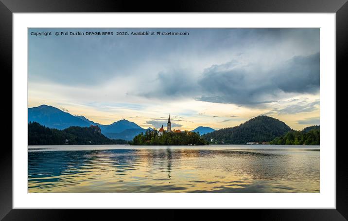 Lake Bled Reflections - Slovenia Framed Mounted Print by Phil Durkin DPAGB BPE4