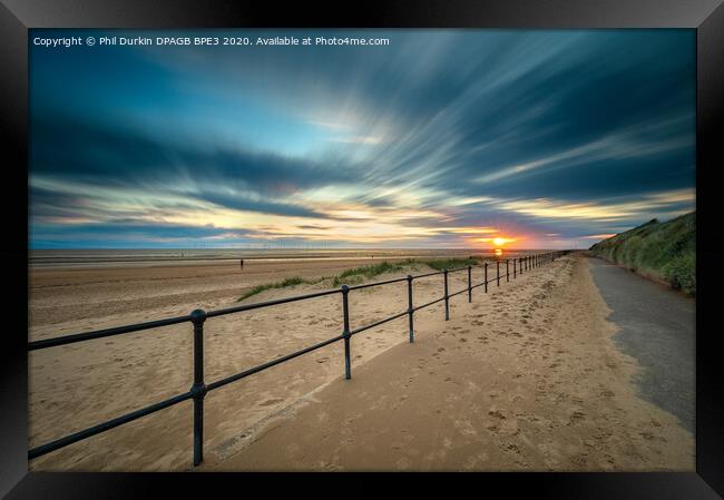 Crosby Beach Sunset Framed Print by Phil Durkin DPAGB BPE4
