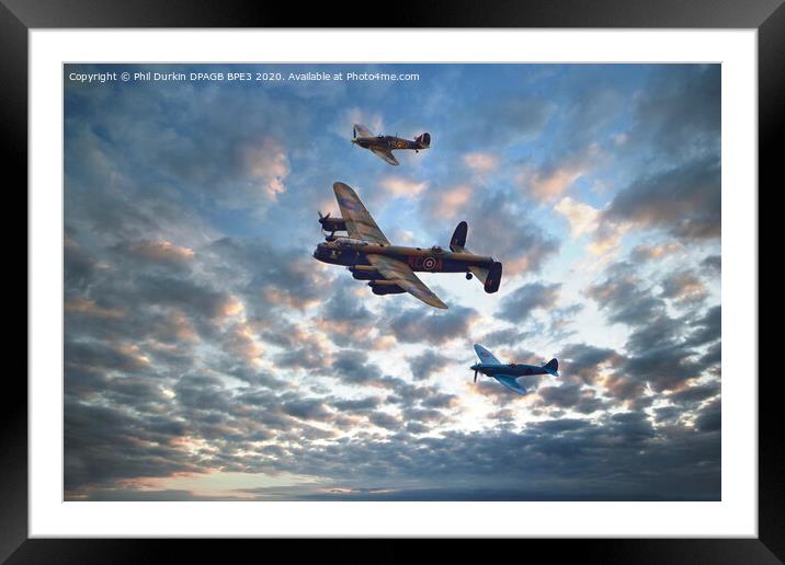 Battle of Britain Tribute Framed Mounted Print by Phil Durkin DPAGB BPE4