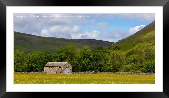 Muker In The Yorkshire Dales Framed Mounted Print by Phil Durkin DPAGB BPE4