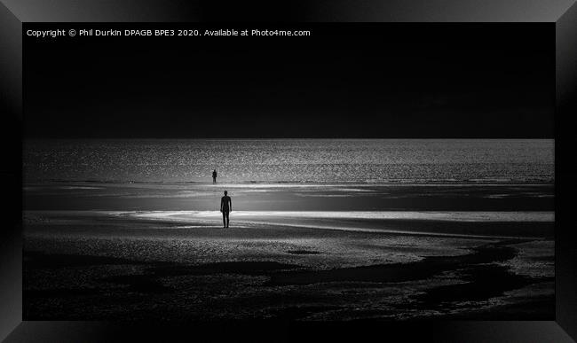 Moonlit Crosby Beach Framed Print by Phil Durkin DPAGB BPE4