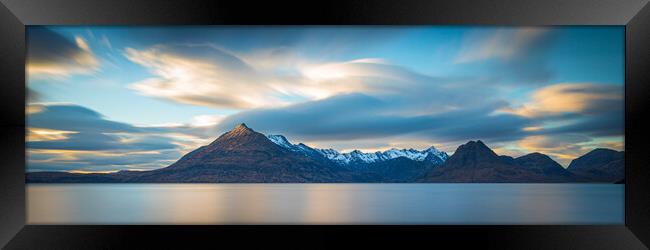 The Cuillin Mountains Ultra Panoramic Framed Print by Phil Durkin DPAGB BPE4