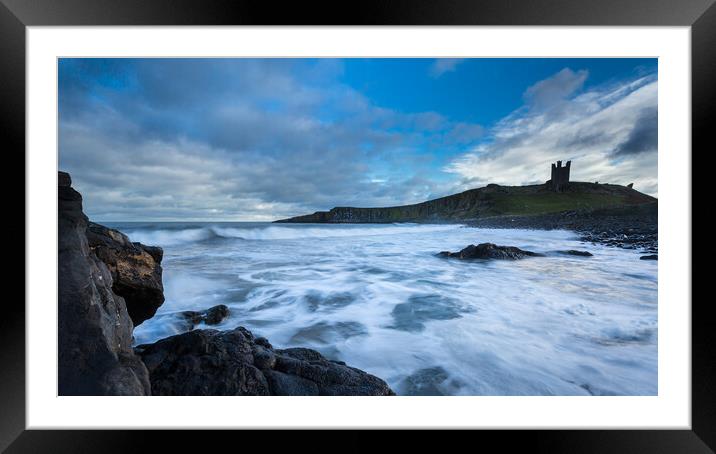 Dunstanburgh Castle Northumberland Framed Mounted Print by Phil Durkin DPAGB BPE4