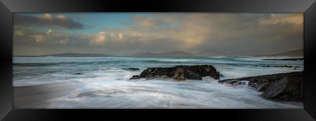 Harris And Lewis Panoramic - The Small Beach Framed Print by Phil Durkin DPAGB BPE4