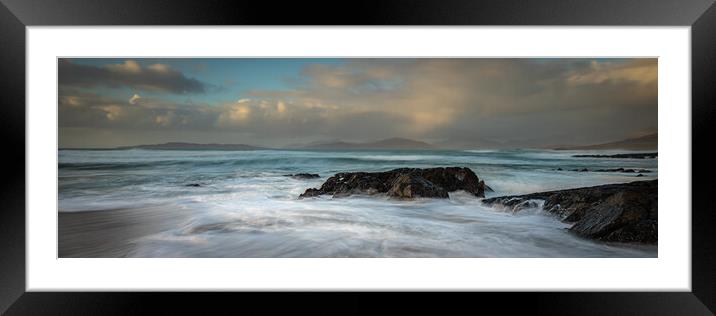 Harris And Lewis Panoramic - The Small Beach Framed Mounted Print by Phil Durkin DPAGB BPE4