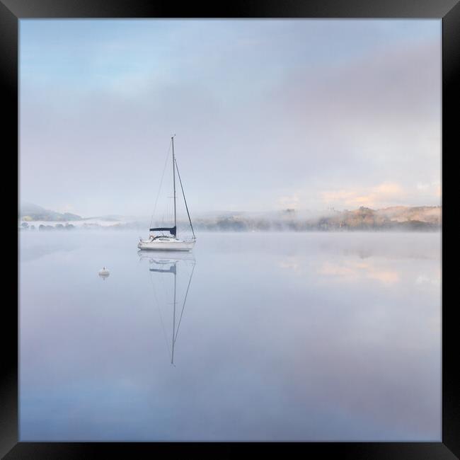 Lake Windermere Misty Morning Framed Print by Phil Durkin DPAGB BPE4