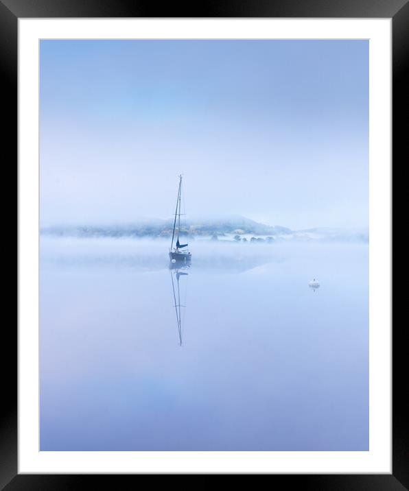 Lake Windermere Misty Morning Framed Mounted Print by Phil Durkin DPAGB BPE4