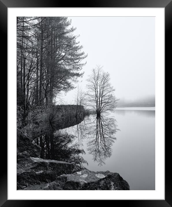 Entwistle Reservoir Bolton Framed Mounted Print by Phil Durkin DPAGB BPE4