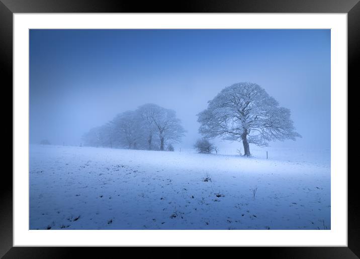 A Blue Hour Winter Scene Framed Mounted Print by Phil Durkin DPAGB BPE4