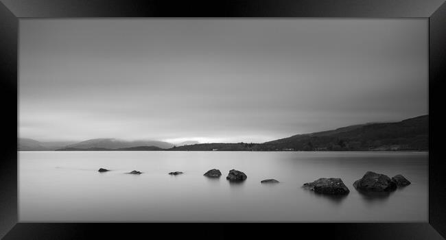 Loch Lomond Mono Moment Framed Print by Phil Durkin DPAGB BPE4