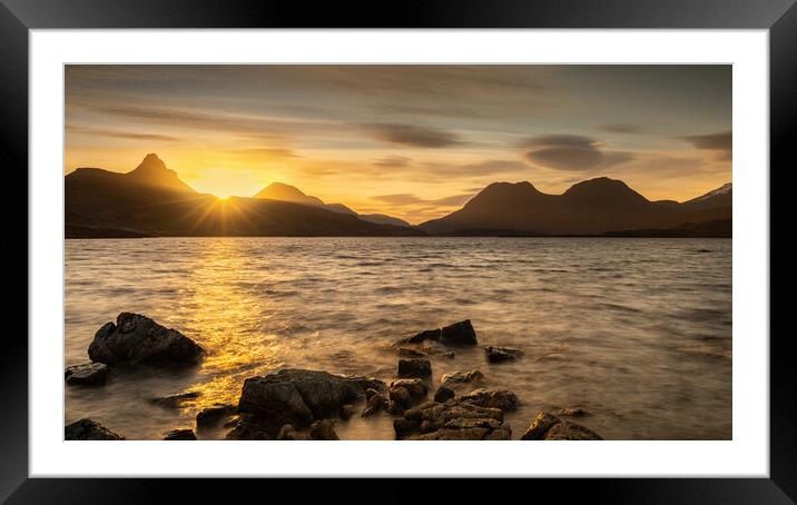 Sunrise Over Stac Pollaidh Ullapool  Scotland Framed Mounted Print by Phil Durkin DPAGB BPE4
