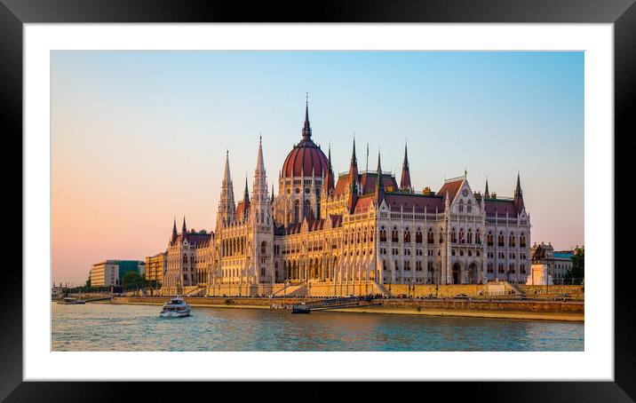 Dust At The Hungarian Parliament Building Framed Mounted Print by Phil Durkin DPAGB BPE4