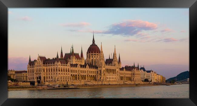 Hungarian Parliament Building at Sunset Framed Print by Phil Durkin DPAGB BPE4