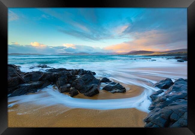 Sandy Beach Outer Hebrides  Framed Print by Phil Durkin DPAGB BPE4