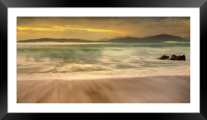 Sunrise On A Outer Hebrides Beach Framed Mounted Print by Phil Durkin DPAGB BPE4
