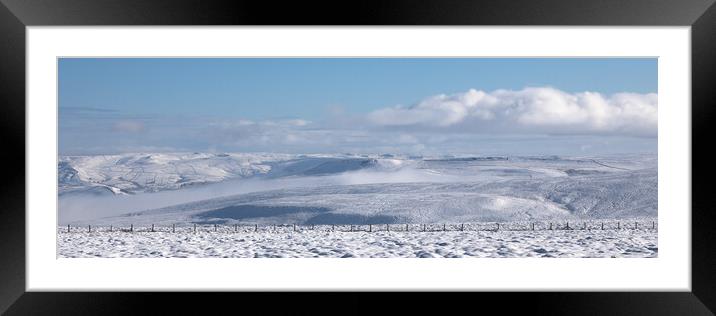 Peak District Snow And Cloud Inversion Framed Mounted Print by Phil Durkin DPAGB BPE4