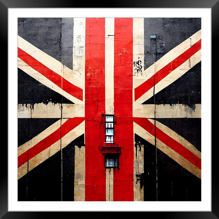 Union Jack Building A Framed Mounted Print by Adam Kelly