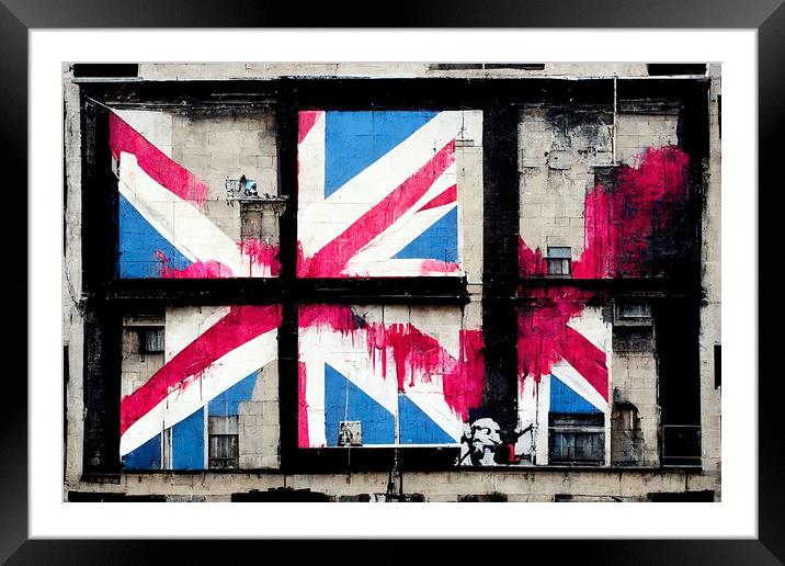 Union Jack Building F Framed Mounted Print by Adam Kelly