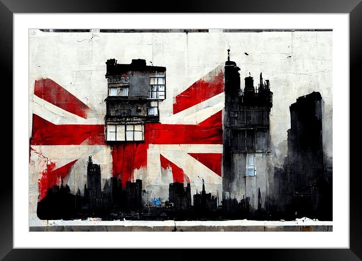 Union Jack Building H Framed Mounted Print by Adam Kelly