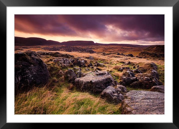 Storm on The Rocks of Scotland Framed Mounted Print by Adam Kelly