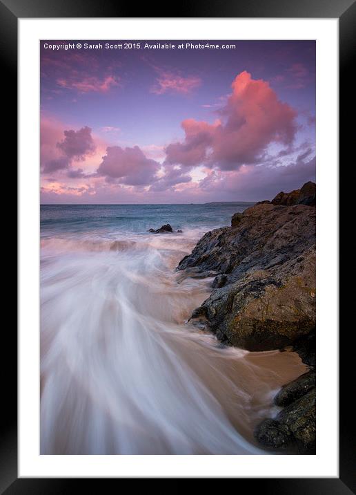  Sunrise in St. Ives in Cornwall Framed Mounted Print by Sarah Scott