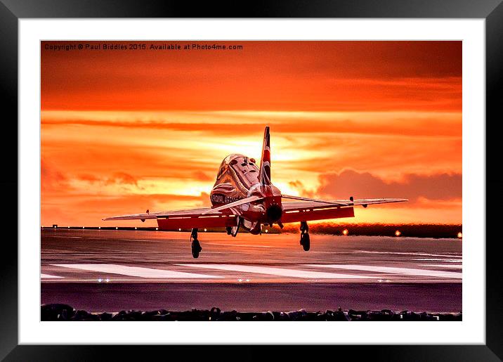  Red Sunset Framed Mounted Print by Paul Biddles