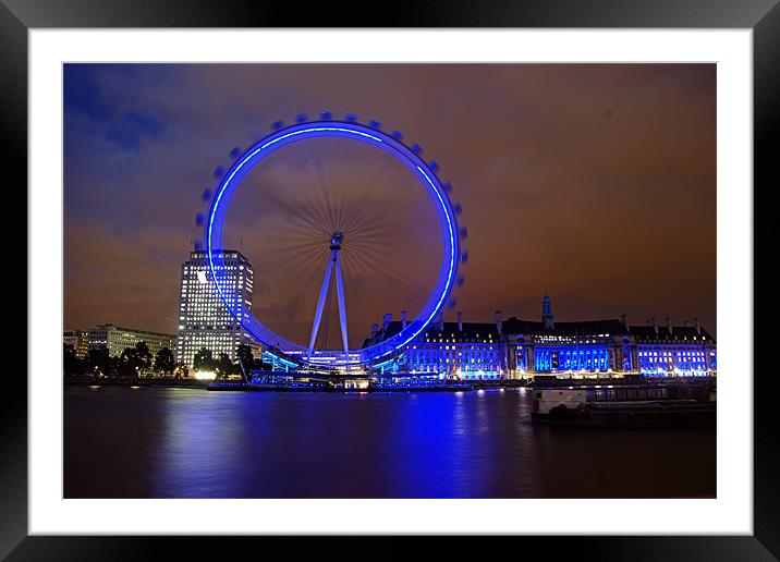 The wheel of London 1 Framed Mounted Print by Jose Manuel Espigares Garc