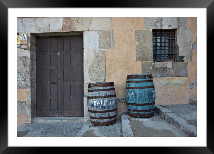 Streets of Cuenca. Daily urban Life Framed Mounted Print by Jose Manuel Espigares Garc