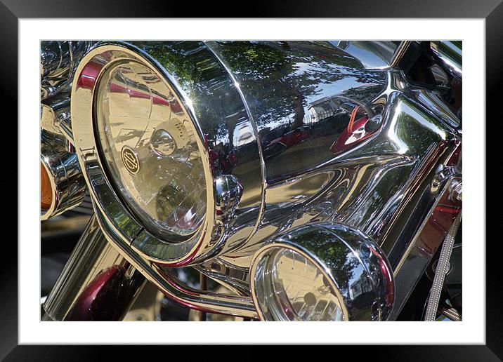 Detail of a motorcycle 02 Framed Mounted Print by Jose Manuel Espigares Garc