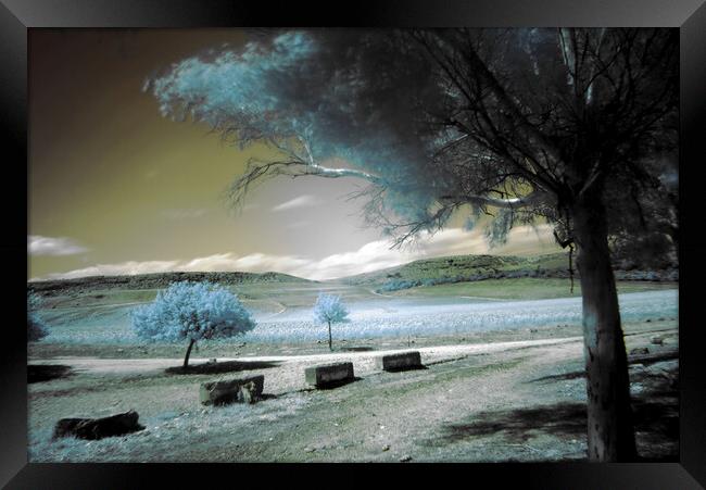 Infrared photography with a long exposition Framed Print by Jose Manuel Espigares Garc