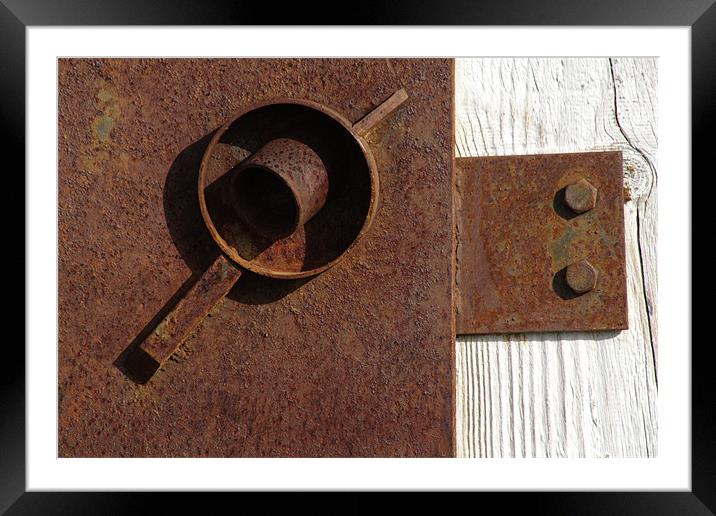 Rusted iron composition Framed Mounted Print by Jose Manuel Espigares Garc