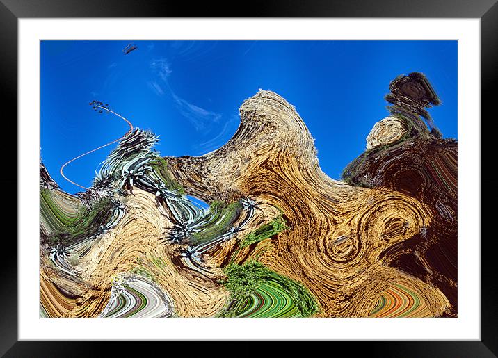 Abstraction 1.- Rocky Lndscape Framed Mounted Print by Jose Manuel Espigares Garc