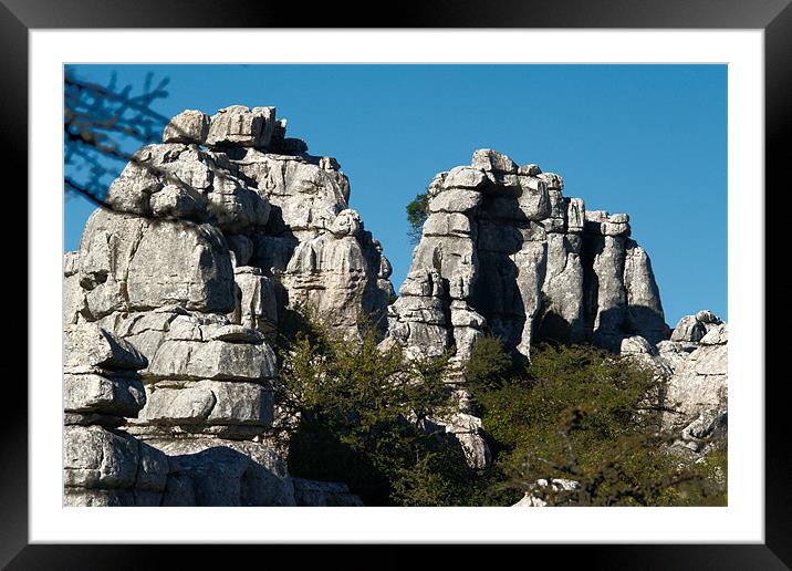 El Torcal in Antequera Framed Mounted Print by Jose Manuel Espigares Garc