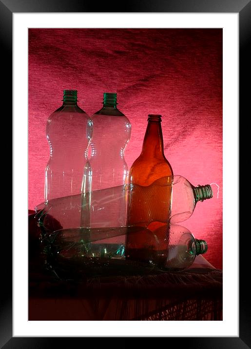 Bottles 2 Framed Mounted Print by Jose Manuel Espigares Garc