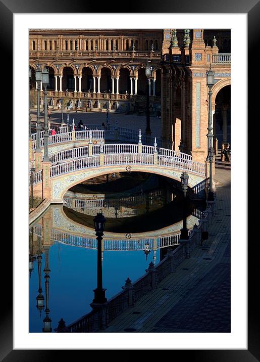 The square of Spain (Seville) Framed Mounted Print by Jose Manuel Espigares Garc