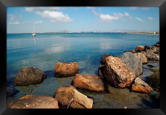  The beach in LaManga (Murcia) Spain Framed Print by Jose Manuel Espigares Garc