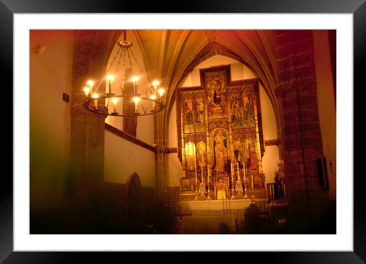 Interior of a church in Seville 25 Framed Mounted Print by Jose Manuel Espigares Garc