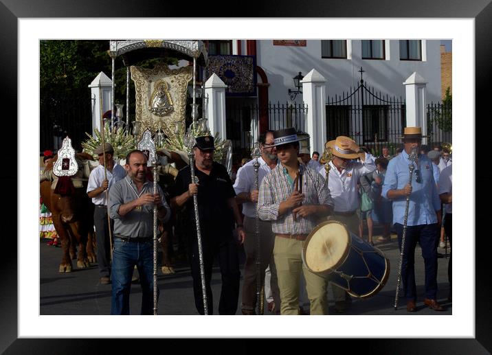 Yearly procession in honor of the patron saint Framed Mounted Print by Jose Manuel Espigares Garc