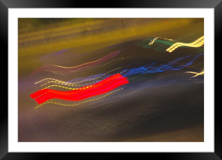 Abstraction 11 - Street traffic Framed Mounted Print by Jose Manuel Espigares Garc