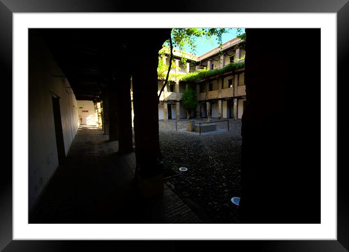 Interior of «The Corral del Carbon» in Granada Framed Mounted Print by Jose Manuel Espigares Garc