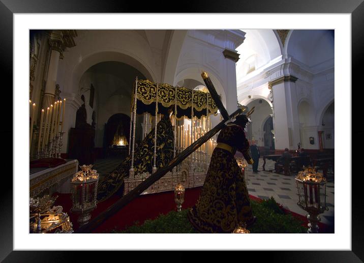 Interior of the parish church of Paradas, Seville Framed Mounted Print by Jose Manuel Espigares Garc