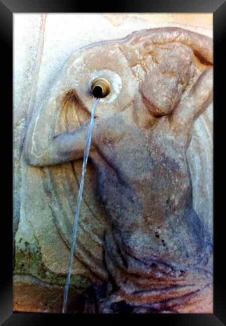 Detail of a fountain in Granada. Lomography Framed Print by Jose Manuel Espigares Garc