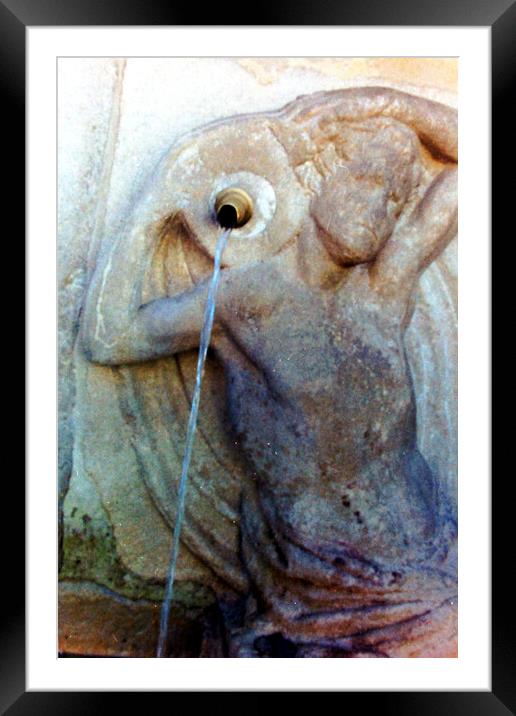 Detail of a fountain in Granada. Lomography Framed Mounted Print by Jose Manuel Espigares Garc