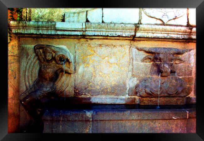 Detail of a fountain in Granada. Lomography Framed Print by Jose Manuel Espigares Garc