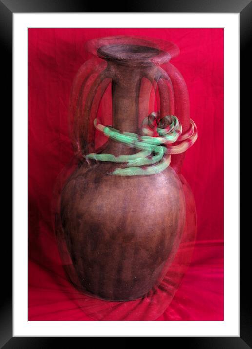 Still life with a ceramics (large) pot Framed Mounted Print by Jose Manuel Espigares Garc