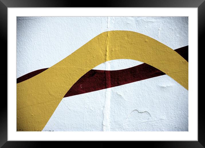 Abstraction from the paintings on a wall in the street Framed Mounted Print by Jose Manuel Espigares Garc
