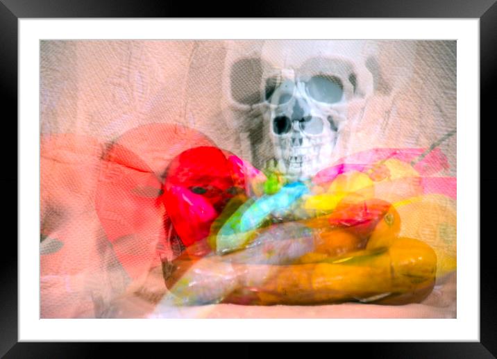 Rather abstract compostition - a still life with different objects Framed Mounted Print by Jose Manuel Espigares Garc