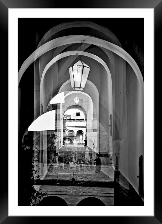 Streets of Carmona in the town center Framed Mounted Print by Jose Manuel Espigares Garc
